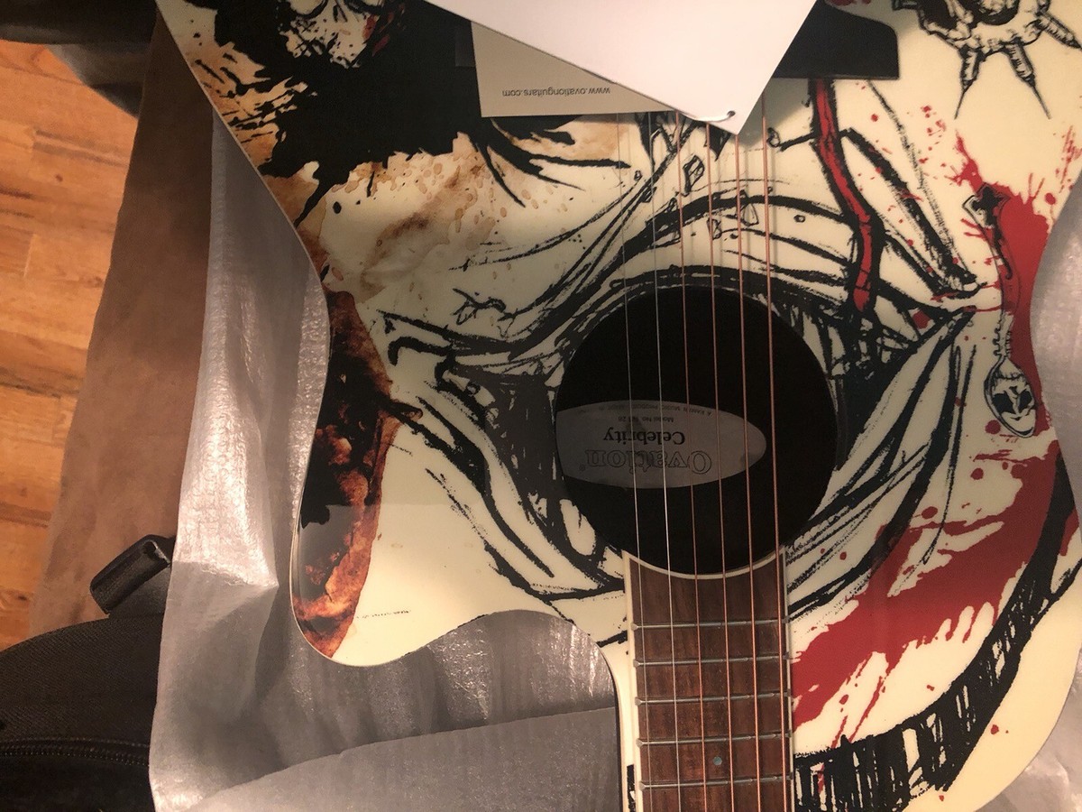 MOTLEY CRUE NIKKI SIXX HEROIN DIARIES OVATION GUITAR NEW NEVER