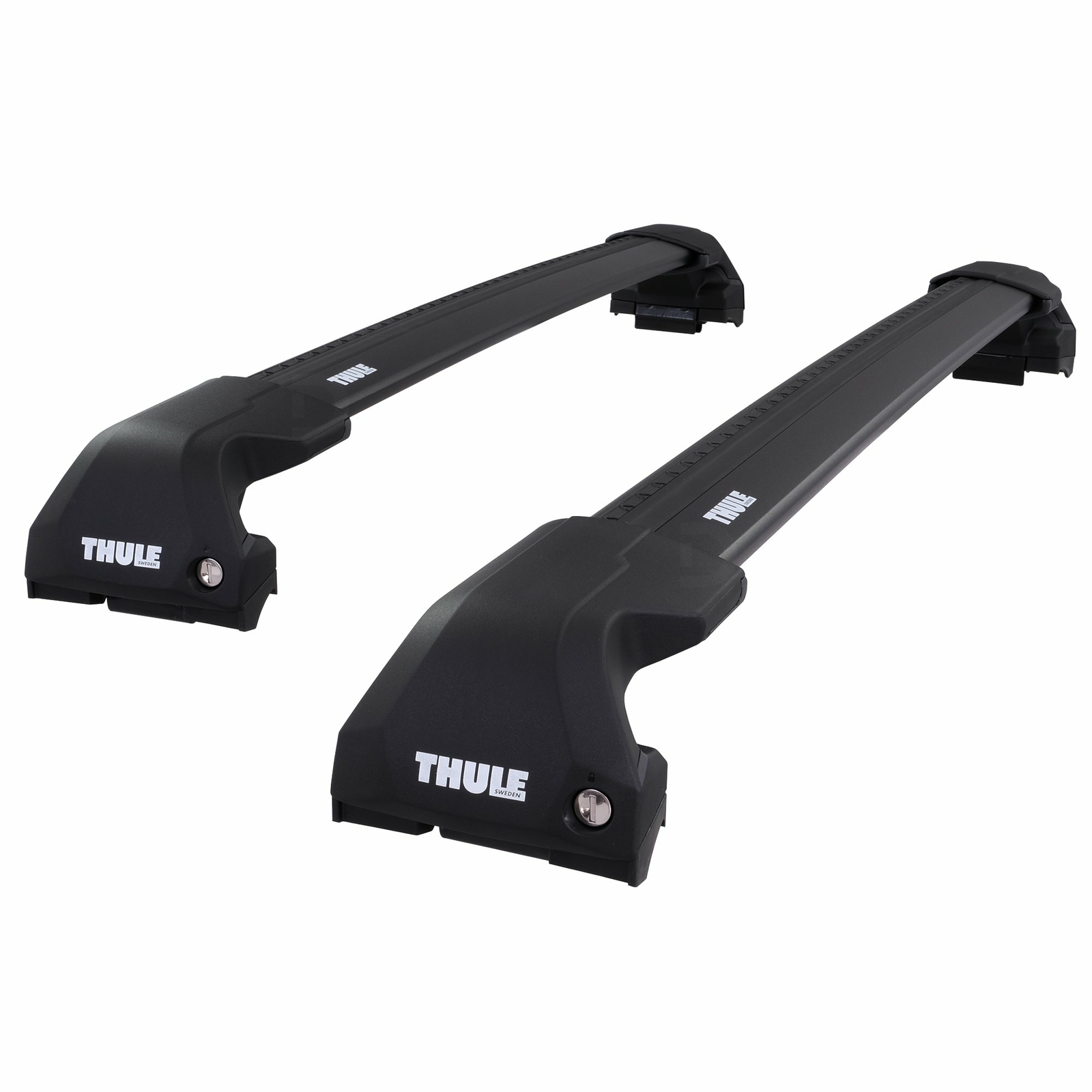 Thule WingBar Edge Black Aluminium Roof Bars Set to fit Audi Q7 Mk.1 06-15 Rails