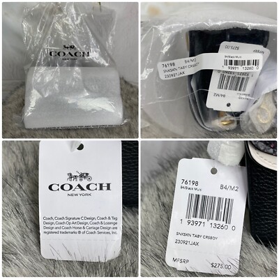 Coach Tabby Genuine Snakeskin Leather Crossbody Black Multi/Brass