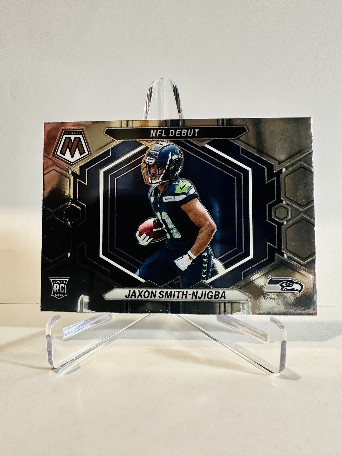 2023 Panini Mosaic Jaxon Smith-Njigba NFL Debut RC Rookie Seattle Seahawks 4