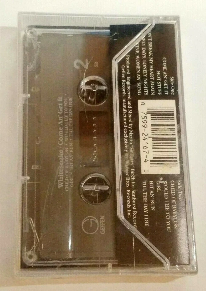 WHITESNAKE Come An' Get It Cassette New Sealed Hair Band 1981 Sunburst Geffen - Image 3 of 4