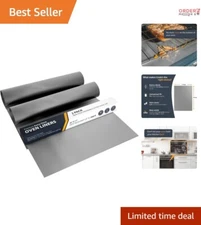 Durable 2 Pack Oven Liners - 17”x25” Non-Stick Heavy Duty Mats for Clean Cooking