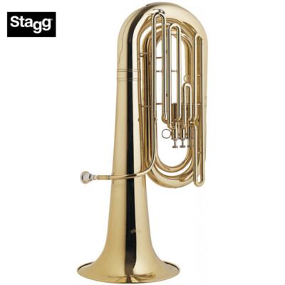 Stagg WS-BT235 Professional BBb Clear Lacquer Tuba with Case and Mouthpiece