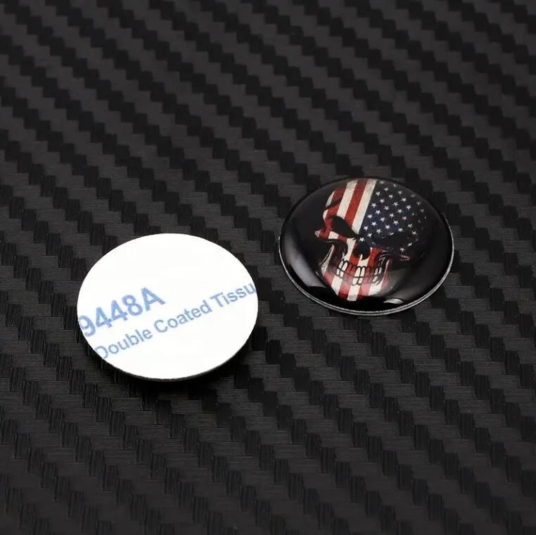 2x Pegatinas Insignias Gel Resina 3d Bandera Calavera Italiano/Alemán/Union Jack/Francés/Estados Unidos Foto 4 de 4