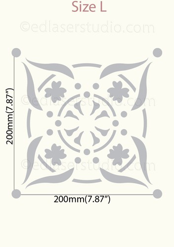 Tile Stencil 100mm Moroccan Paint Furniture Wall Floor Reusable Art Crafts TL26 - Picture 10 of 10