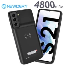 4800mAh Battery Charger Case for Samsung Galaxy S21 Wireless Charging Power Bank