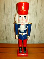 Soldier Nutcracker King Large Red Blue Wood Decor Christmas 15" Kurt Adler