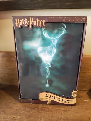 Harry Potter Patronus Luminart Light Up Canvas Wall Art Touch Activated ~12''x8''