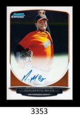 1-2013 BOWMAN CHROME POSPECTS AUTO ADALBERTO MEJIA TWINS