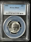 1960  25C Washington Quarter Dollar PCGS MS65  33932917