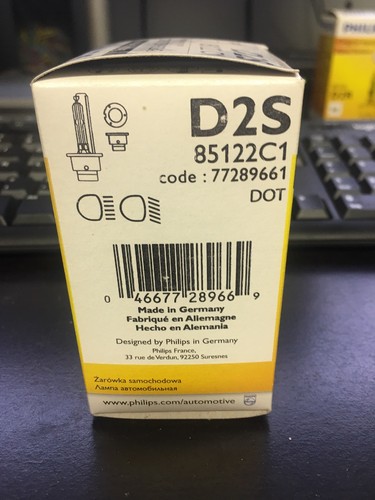 Authentic Philips D2R HID Xenon 200% More Light Upgrade Headlight Light Bulb NEW - Picture 3 of 5