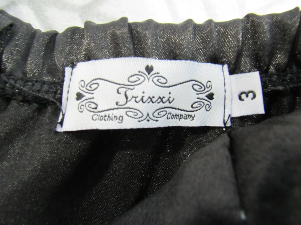 Vestido Formal Trixxie Talla 3 Juniors Negro Azul Sin Tirantes Espalda Cremallera Reunida  Foto 2 de 4