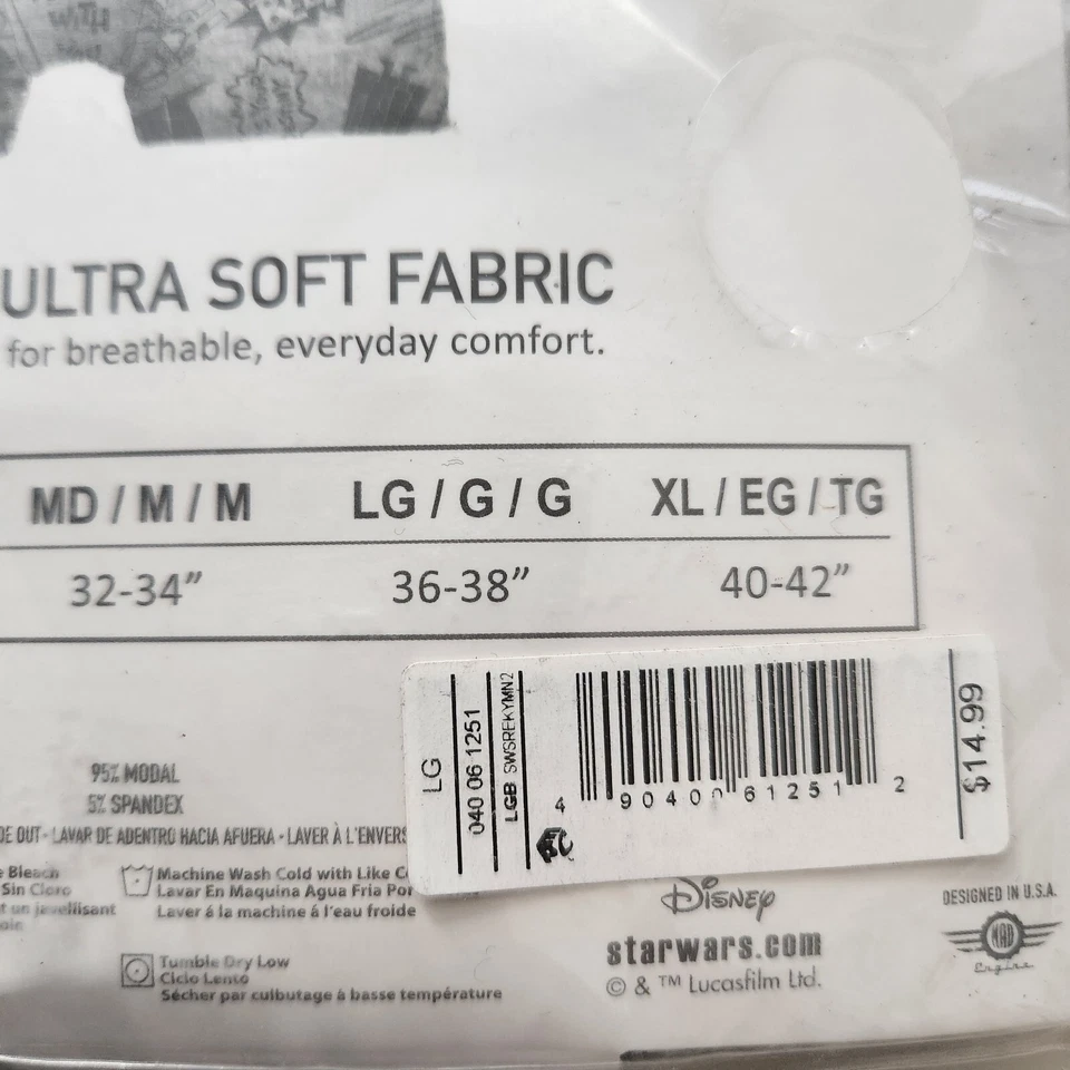 6x Mens Disney Star Wars Darth Vader Soft Underwear Boxer Briefs 3x 2Pk  L 36-38 - Image 4 of 4