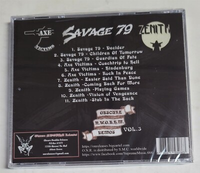 Obscure N.W.O.B.H.M Demos Vol.3 CD new Savage Axe Victims Zenith