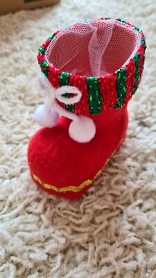 Weihnachten Weihnachtsmann Stiefel Dekoration Pflanztopf Halter 