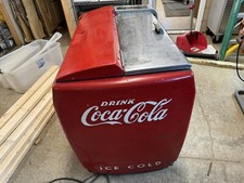 large vintage coke cooler