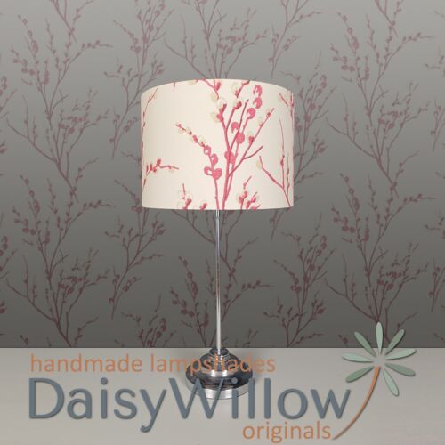 Lampshade in Laura Ashley Pussy Willow Cranberry Red Fabric Handmade FREE POST - Picture 11 of 15