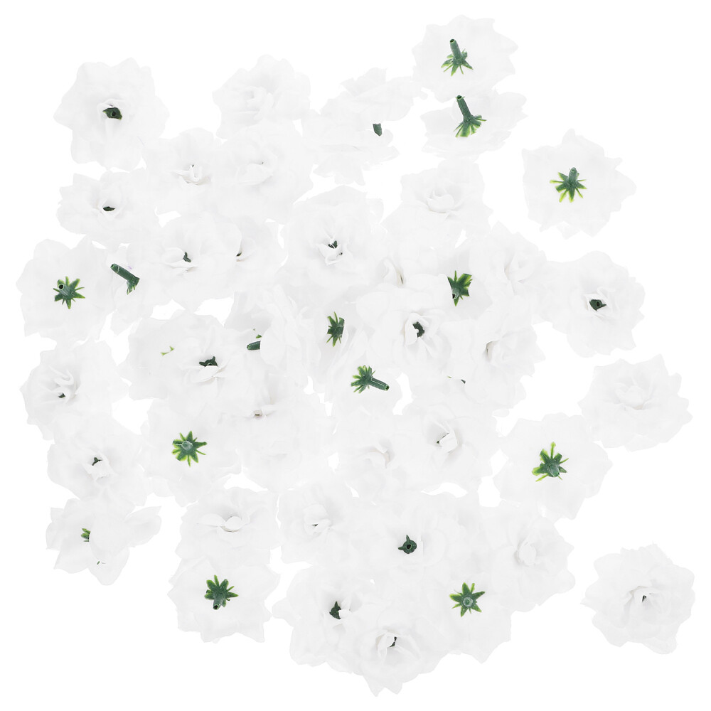 50 Pcs Silk Rose Flower Roses Head Wedding Decor Bouquet Artificial