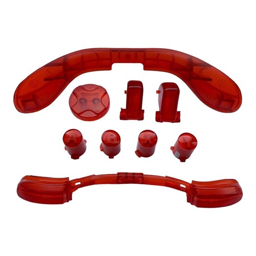 Clear Red Bumper, LB RB, Triggers, ABXY, D Pad Buttons Kit - Xbox 360 Controller - Picture 3 of 4