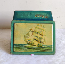 Vintage Segelschiff Grafiken Milady Toffee Werbedose England TI601