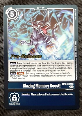Digimon TCG - Prerelease Stamp Promo - Blazing Memory Boost! - BT10-097 ENG NM