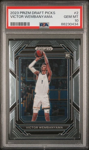 2023-24 Panini Prizm Draft Picks #2 Victor Wembanyama RC Rookie PSA 10 Gem Mint