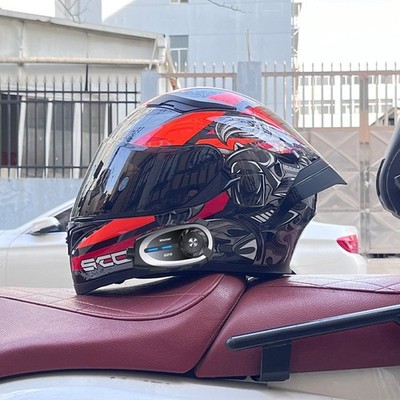 Motorcycle Bluetooth Intercom Helmet With Camera Record Full Face Motor Helmets