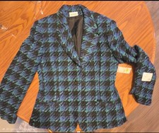 Vintage Augustus 45% Mohair Wool Blazer Women's 12 NWT Made USA Never Worn