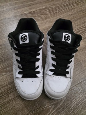 DVS Militia Skate Shoes Men s Size 8 White Black Padded Tongue Y2K Sneaker Used