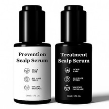 Hair Serum Bundle   Thinning Hair Treatment with Plant-Based Actives, Prevention