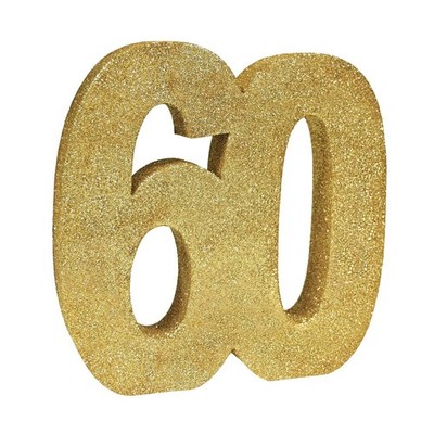 Beistle 3-D Glittered ''60'' Centerpiece - Birthday-Age Specific | Party Supply