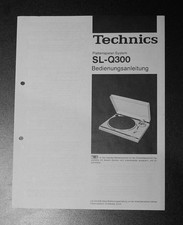 Original Technics SL-Q300 Plattenspieler Bedienungsanleitung