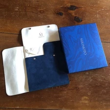 MIKIMOTO Accessory Case Empty Box  Leather Necklace Case Pendant Case Jewe