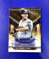 2015 Topps Strata Carlos Correa Gold RC Auto /25 #SA-CC Houston Astros