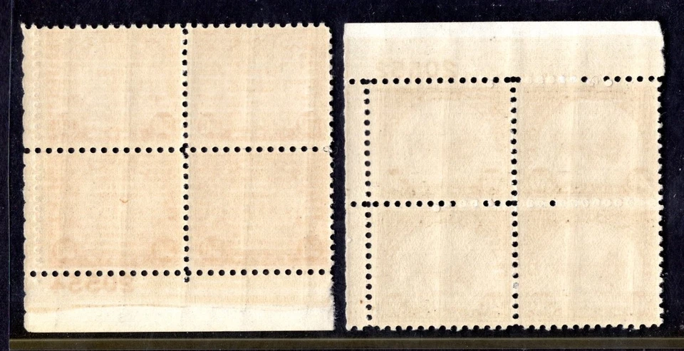 US 1931 SCOTT #700-701 HIGH VALUES OF SET CORNER BLOCKS OF 4 WITH PLATE # MNH VF - Image 2 of 2