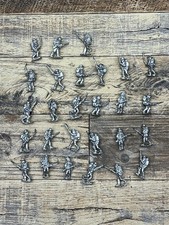 MILITARY TOY SOLDIER Unpainted CASTINGS Pewter Lead Metal Infantry 2" Lot Of 27