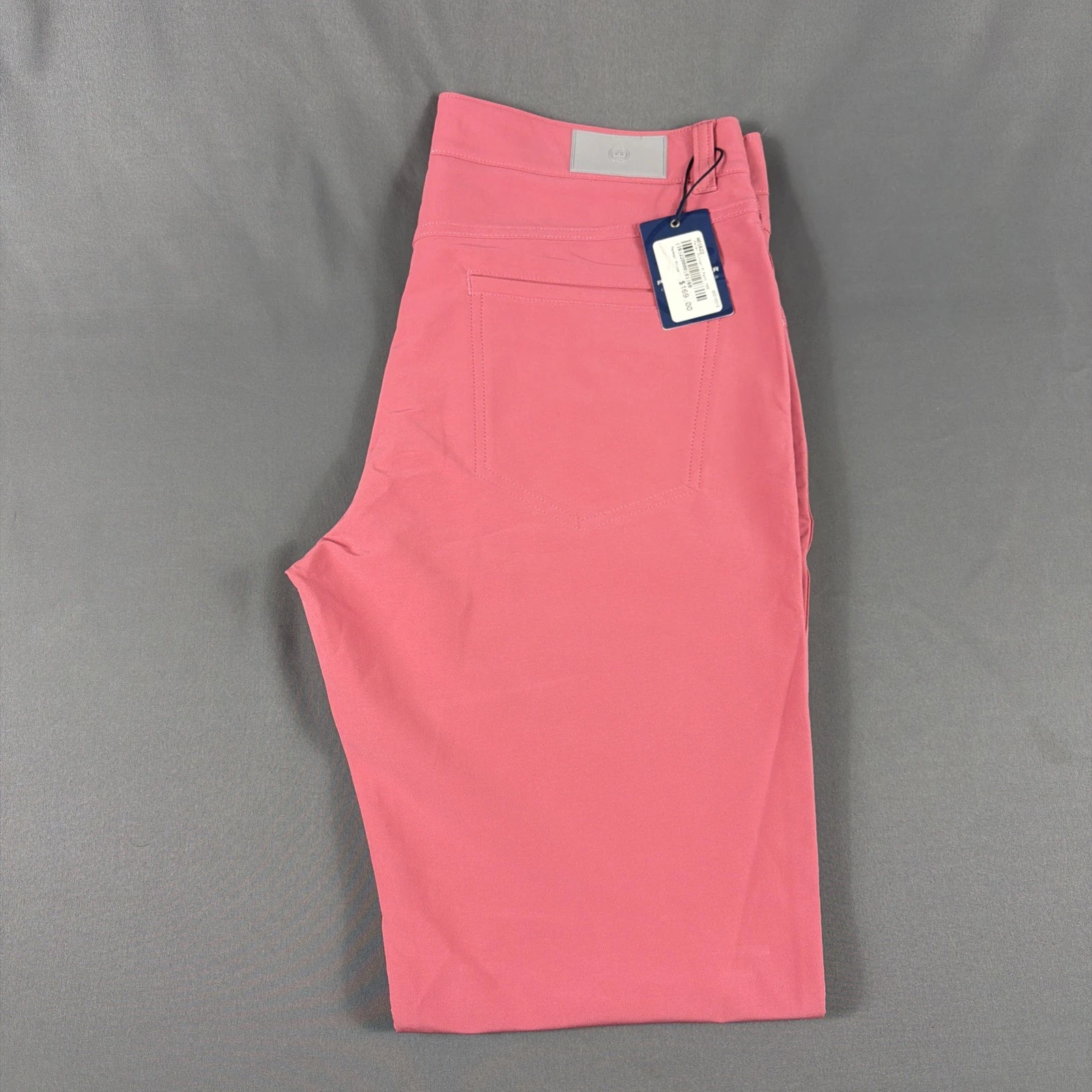 Peter Millar Golf Pants Crown Crafted 33 x 32 Pink Polyester Spandex MSRP $169