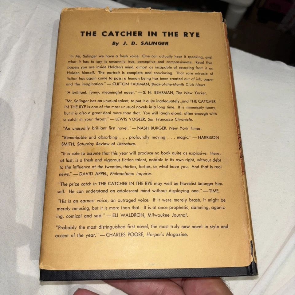 J D Salinger / The Catcher in the Rye 1952 1st Edition, 14th Printing Foto 4 de 4