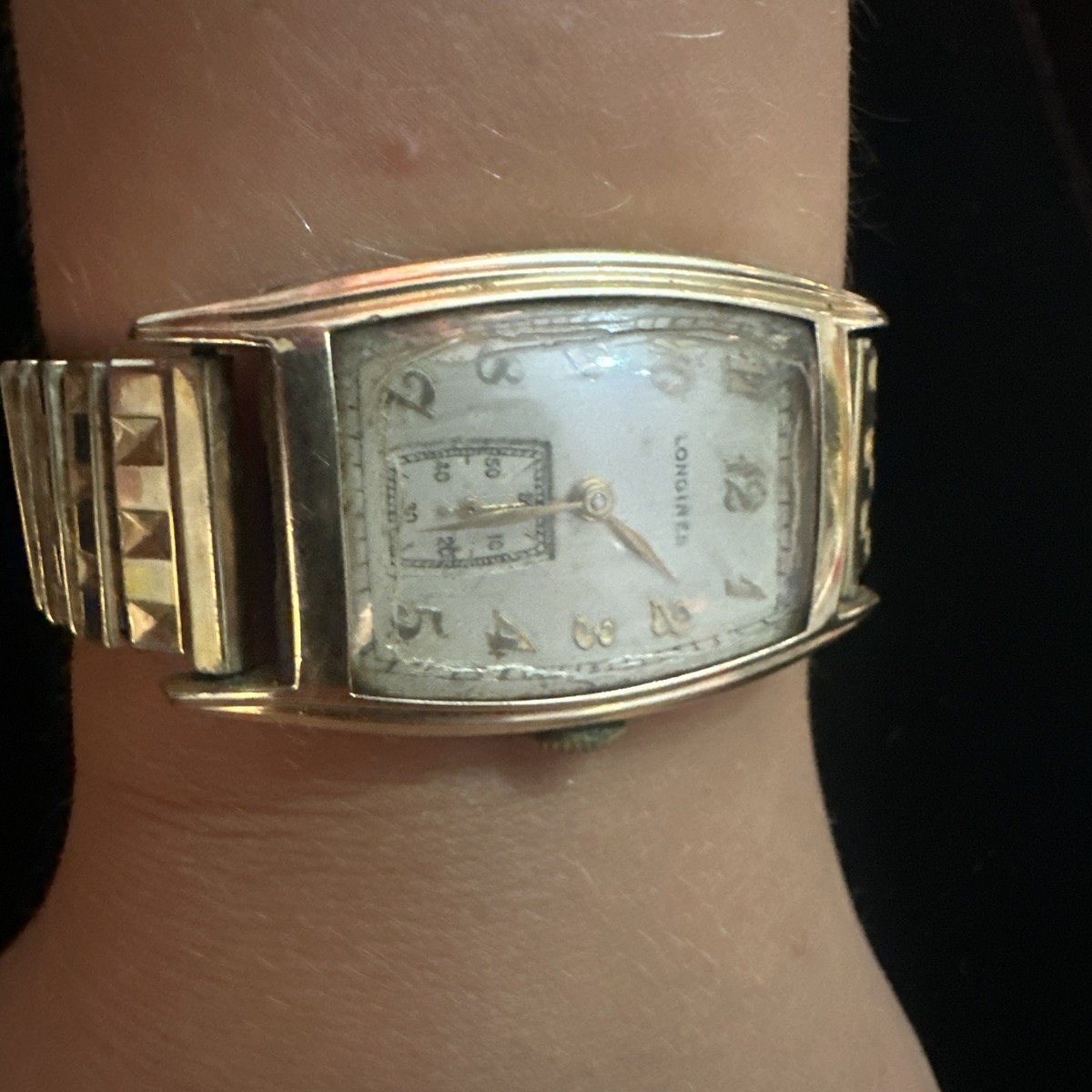 Vintage Antique Longines Women's Wrist Watch 10k Gold Filled Runs