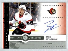 Zack Ostapchuk 2024-25 UD Ultimate Emblems Rookie Auto #UER-ZO Ottawa Senators