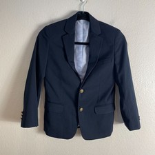 Tommy Hilfiger Boys 10 Navy Blue Blazer Jacket Gold Buttons Sport Coat Preppy