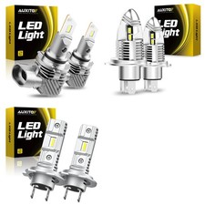 AUXITO H7 H4 9003 HB3 9005  LED Headlight Fog Bulb High Low Beam White 6500K H