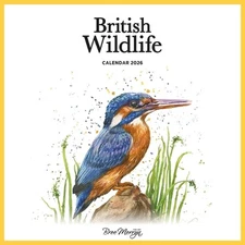 2026 Bree Merryn British Wildlife Wall Calendar by Carousel Calendars (English)