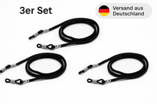 3x Brillenband Brillenkordel Schwarz Klassische Brillenschnur rutschfest