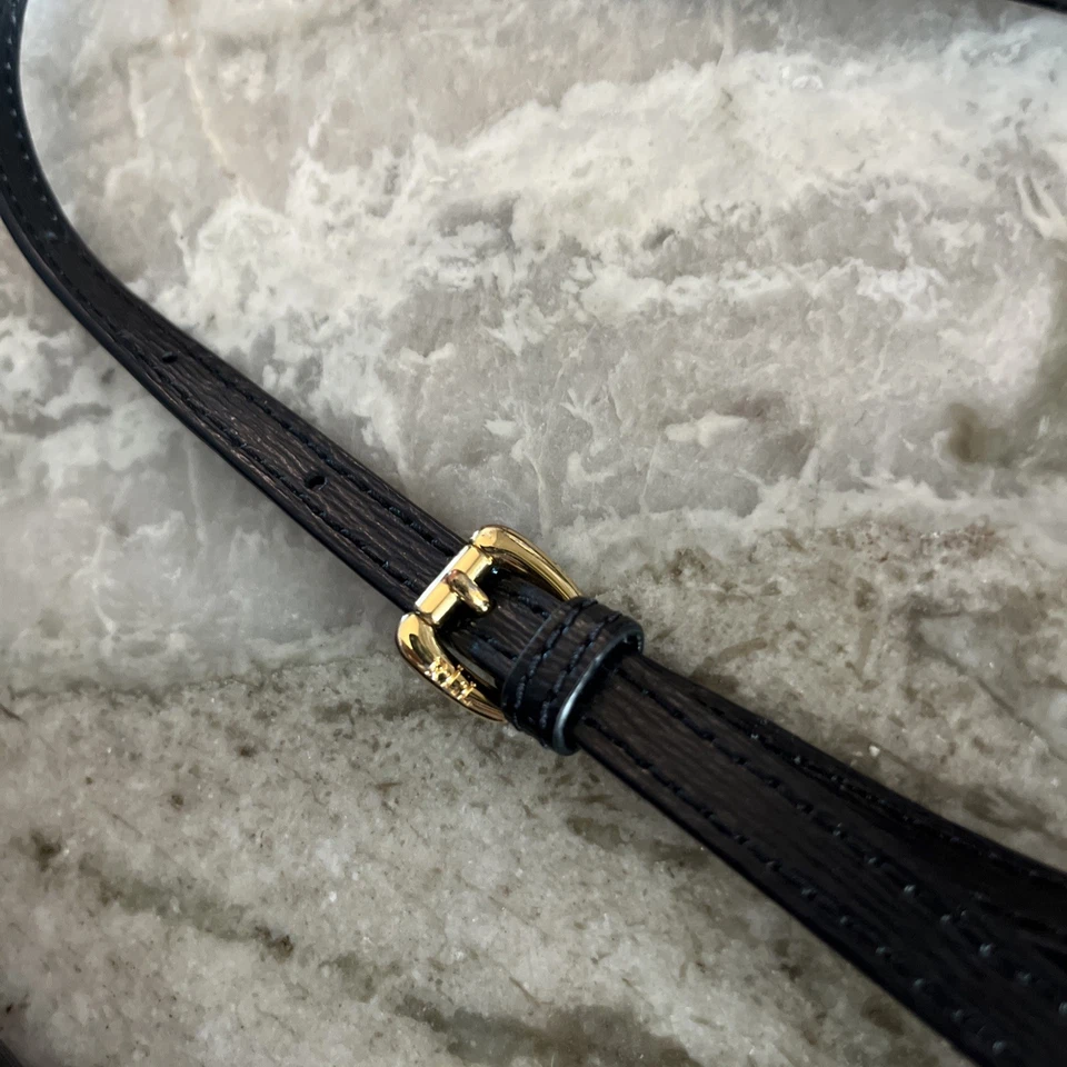 Ralph Lauren Newbury Saffiano Leather Kaelyn Mini Crossbody Bag Wallet Black - Image 2 of 4