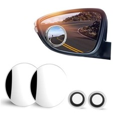 2 Pcs Blind Spot Mirrors, Round Convex Blind Spot Mirrors, Frameless Glass