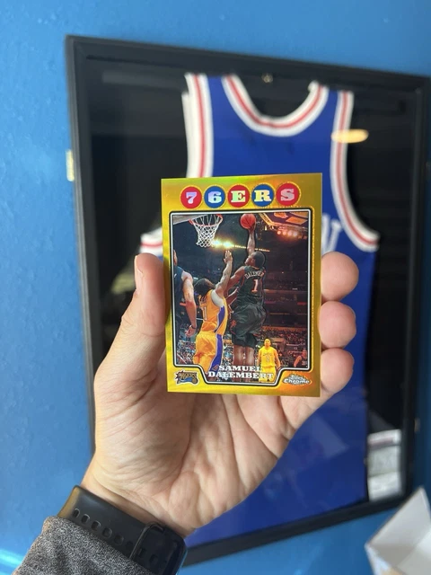 2008-09 Topps Chrome Samuel Dalembert Refractor Gold #26/50 76ers