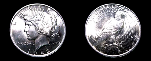 1922-P PEACE DOLLAR HIGH CHOICE-BU+++ RARE MS+++*MUST SEE BEAUTIFUL HIGH LUSTER!