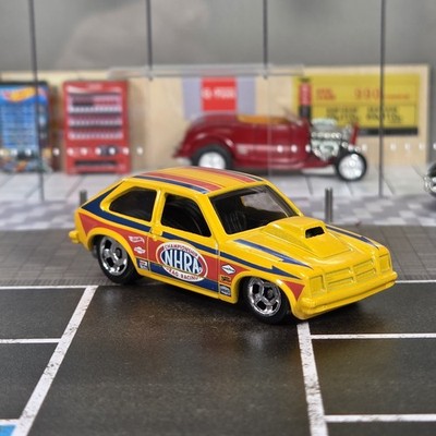 2025 Hot Wheels NHRA Compact Kings Yellow 1976 Chevy Chevette Drag Car 1/64