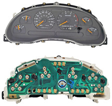 1996-1998 Ford Mustang Instrument Gauge Cluster V6 120mph 7k Tach Green Back Oem
